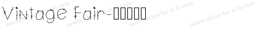 Vintage Fair字体转换